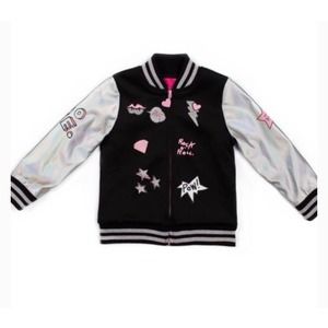 Betsey Johnson Rock & Roll Love Bomber Jacket - Size 5 K23 *